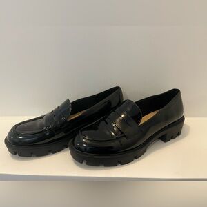 Nine West Glossy Black Loafers